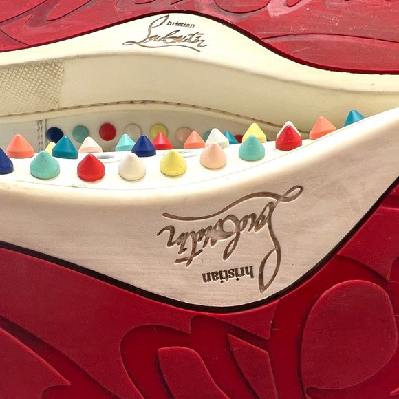 🌷❤️‍🔥FINAL SALE 🔥 NO OFFERS🌷💥Christian Louboutin Lou Spike Sneakers 38.5 - Picture 10 of 10